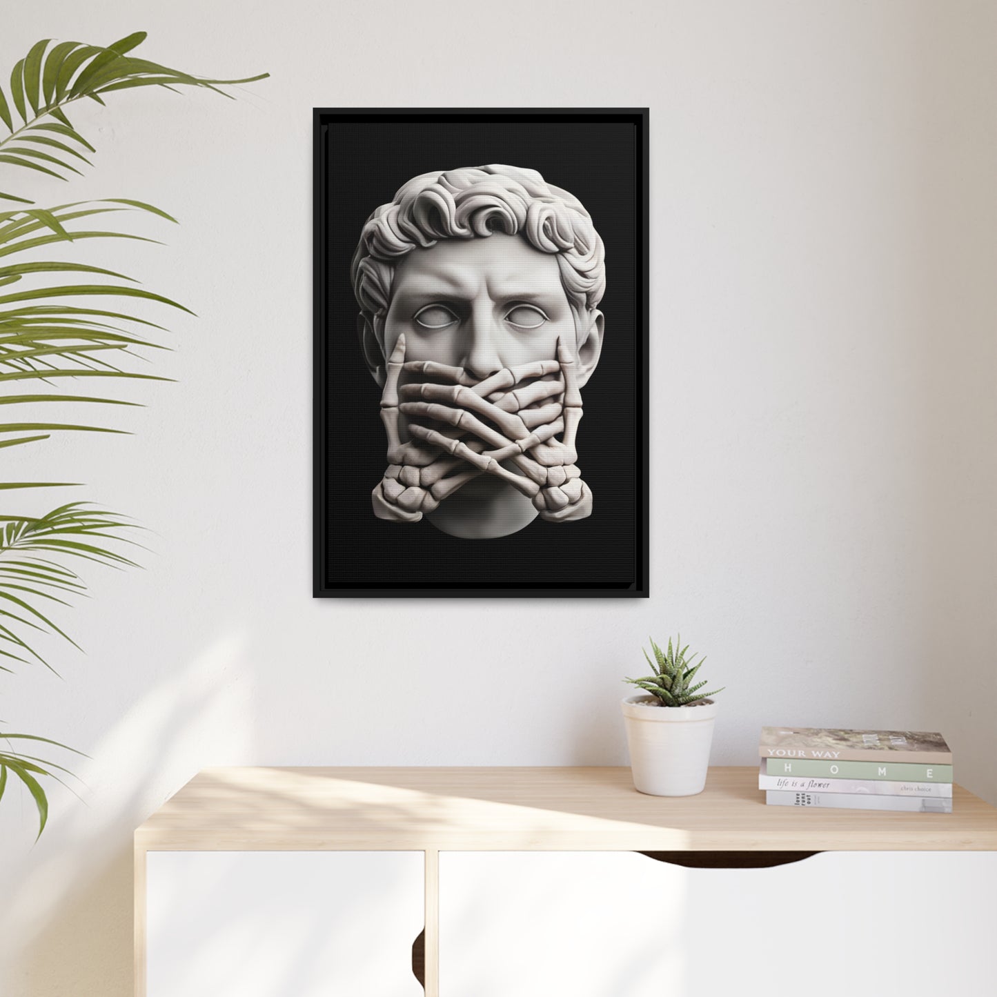 Speak No Evil Canvas & Frame - hdlm.brgnd