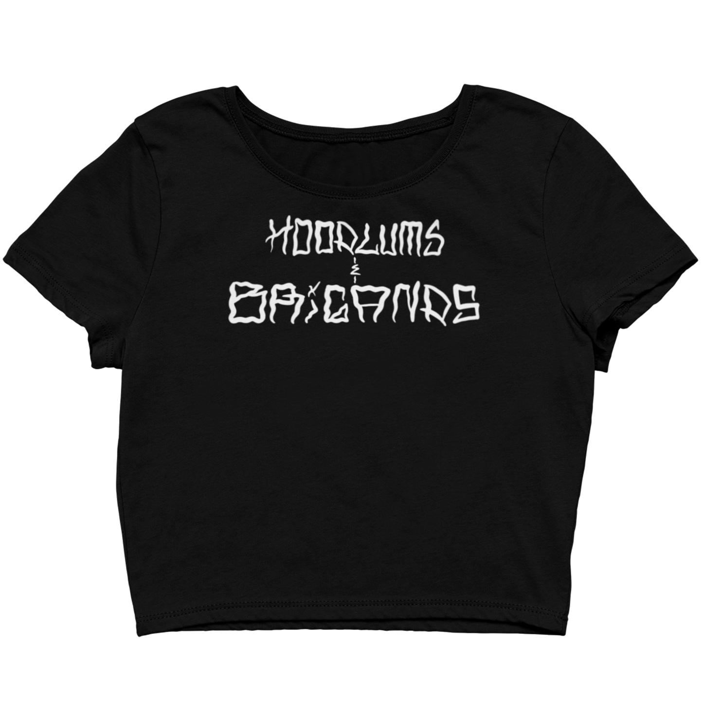 Hoodlums & Brigands Logo Crop Top - hdlm.brgnd