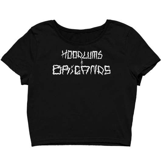 Hoodlums & Brigands Logo Crop Top - hdlm.brgnd