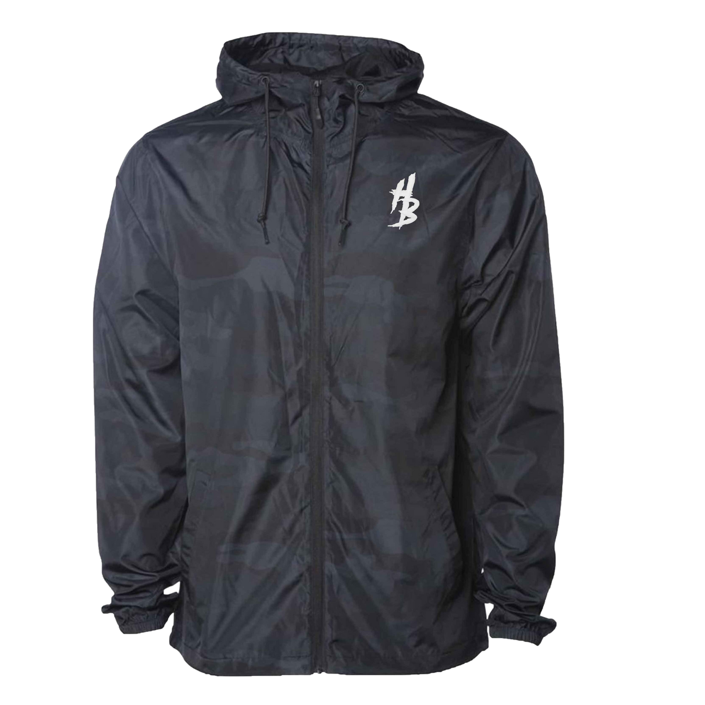 Black Camo Lightweight Windbreaker - hdlm.brgnd