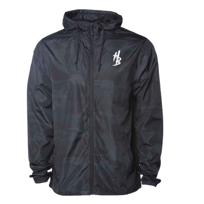 Black Camo Lightweight Windbreaker - hdlm.brgnd