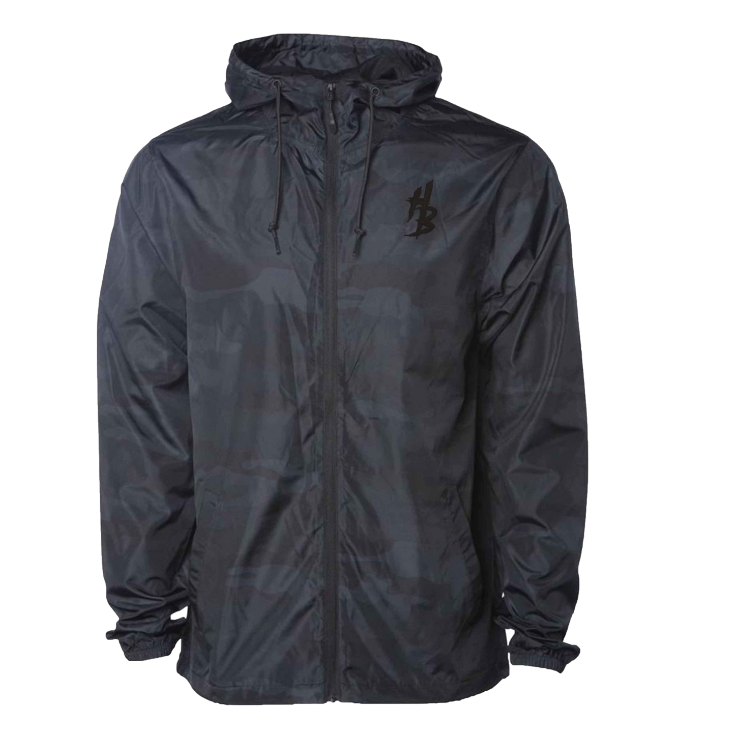 Black Camo Lightweight Windbreaker - hdlm.brgnd