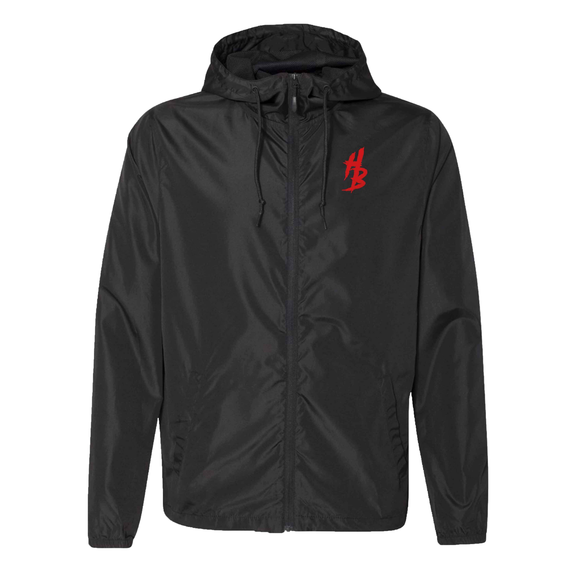 Black Lightweight Windbreaker - hdlm.brgnd