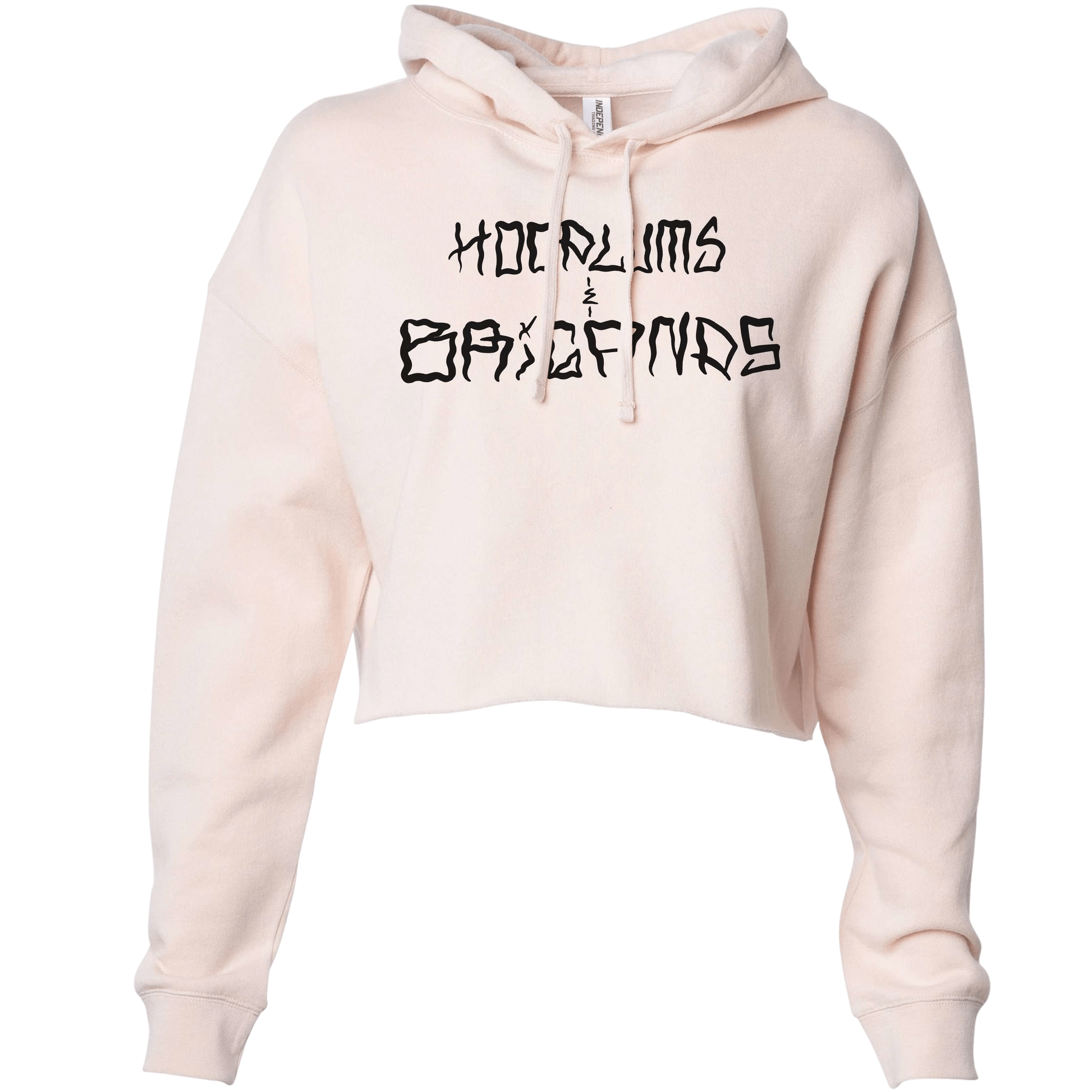 Hoodlums & Brigands Logo Crop Hoodie - hdlm.brgnd