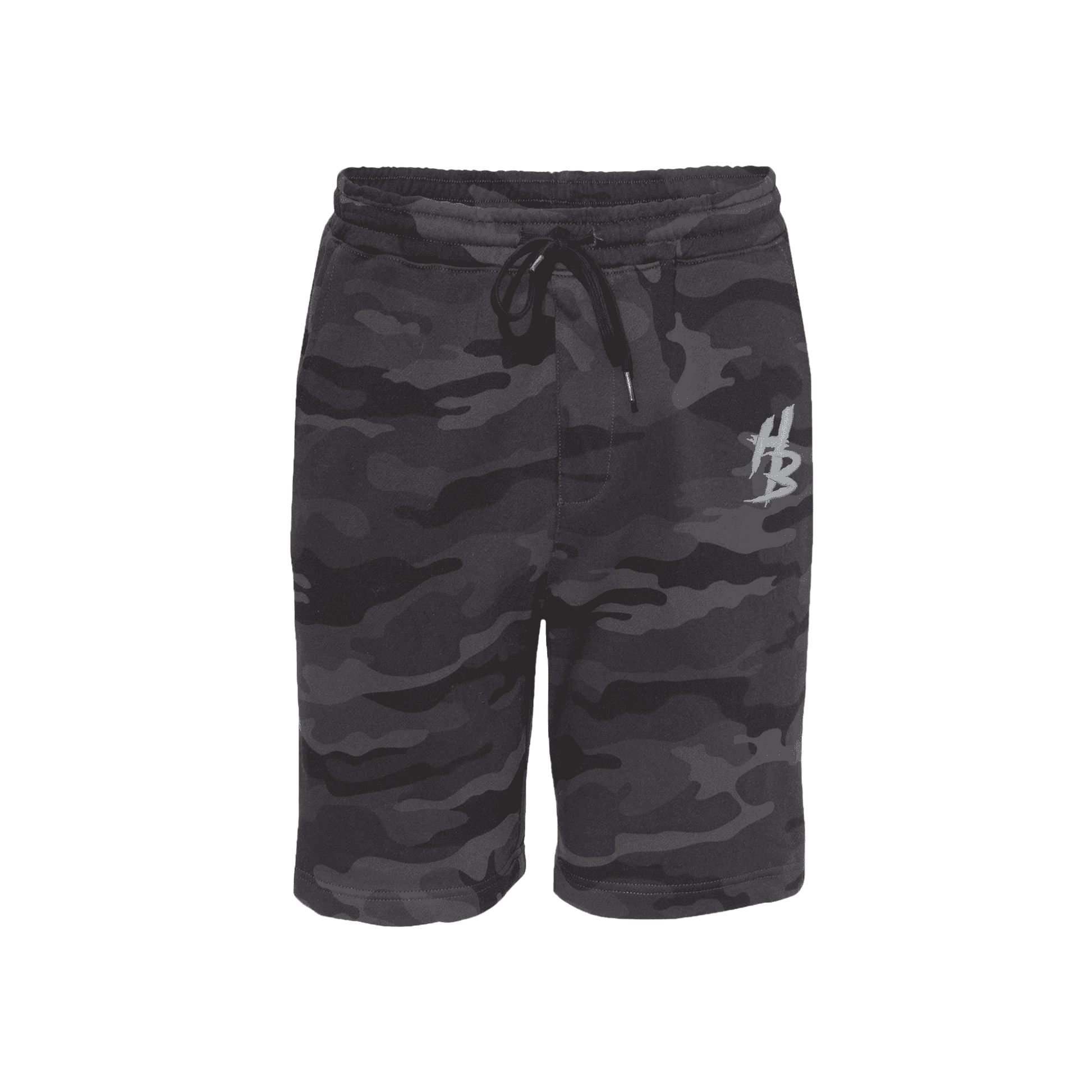 HB Black Camo Shorts - hdlm.brgnd