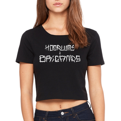 Hoodlums & Brigands Logo Crop Top - hdlm.brgnd