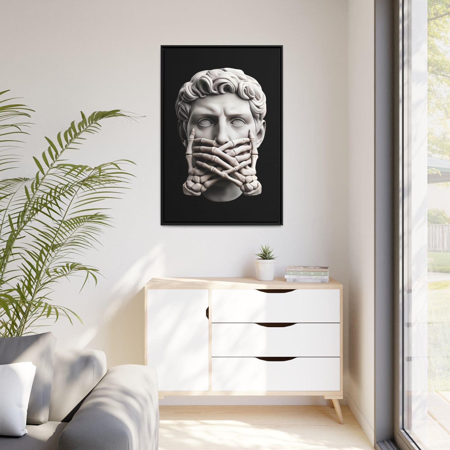 Speak No Evil Canvas & Frame - hdlm.brgnd