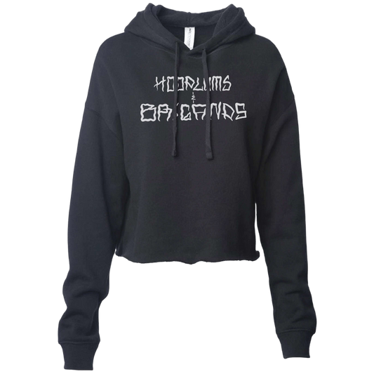 Hoodlums & Brigands Logo Crop Hoodie - hdlm.brgnd