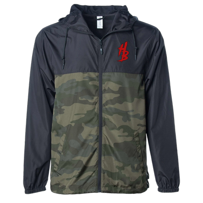 Black & Forest Camo Lightweight Windbreaker - hdlm.brgnd