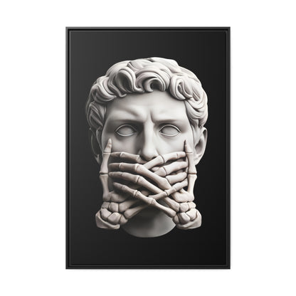 Speak No Evil Canvas & Frame - hdlm.brgnd