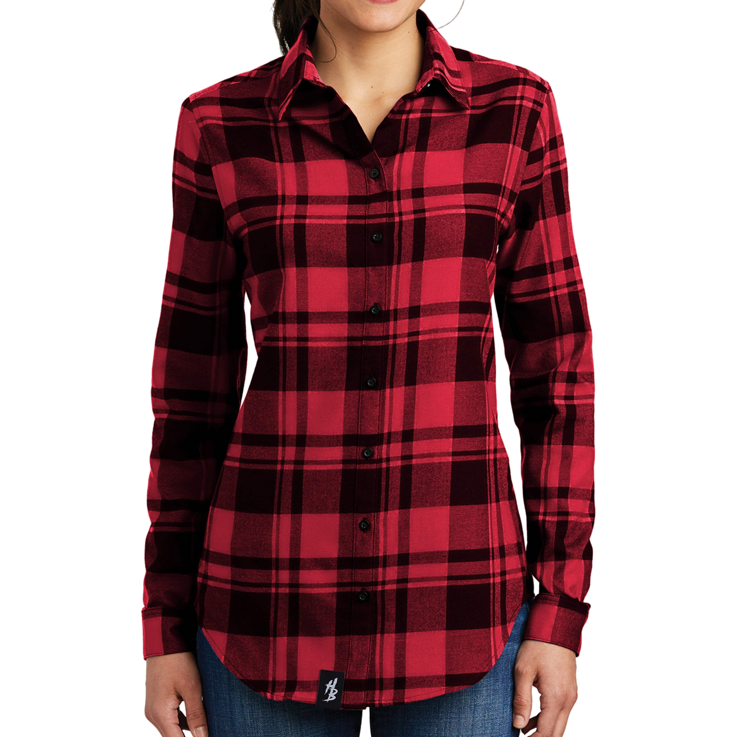 HB Icon Women's Flannel - hdlm.brgnd