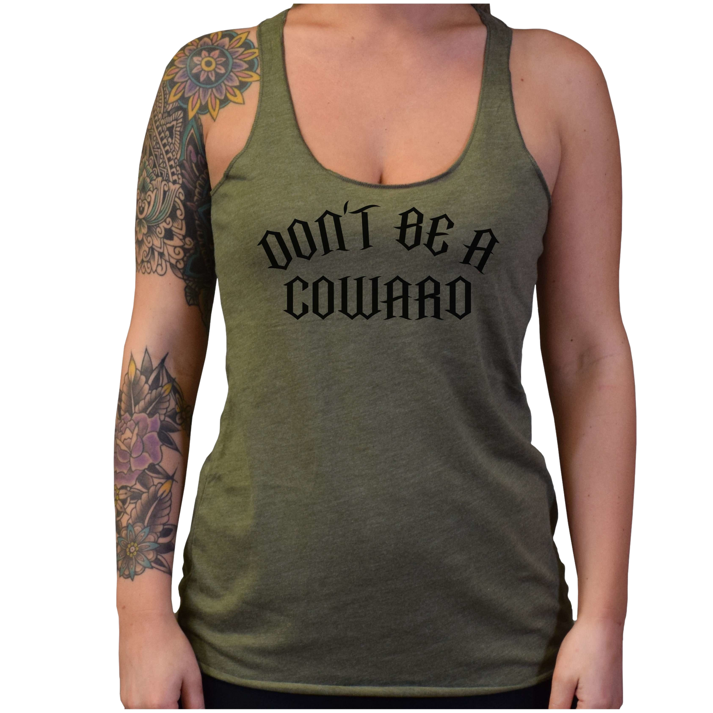 Don't Be A Coward Women's Tank Top - hdlm.brgnd