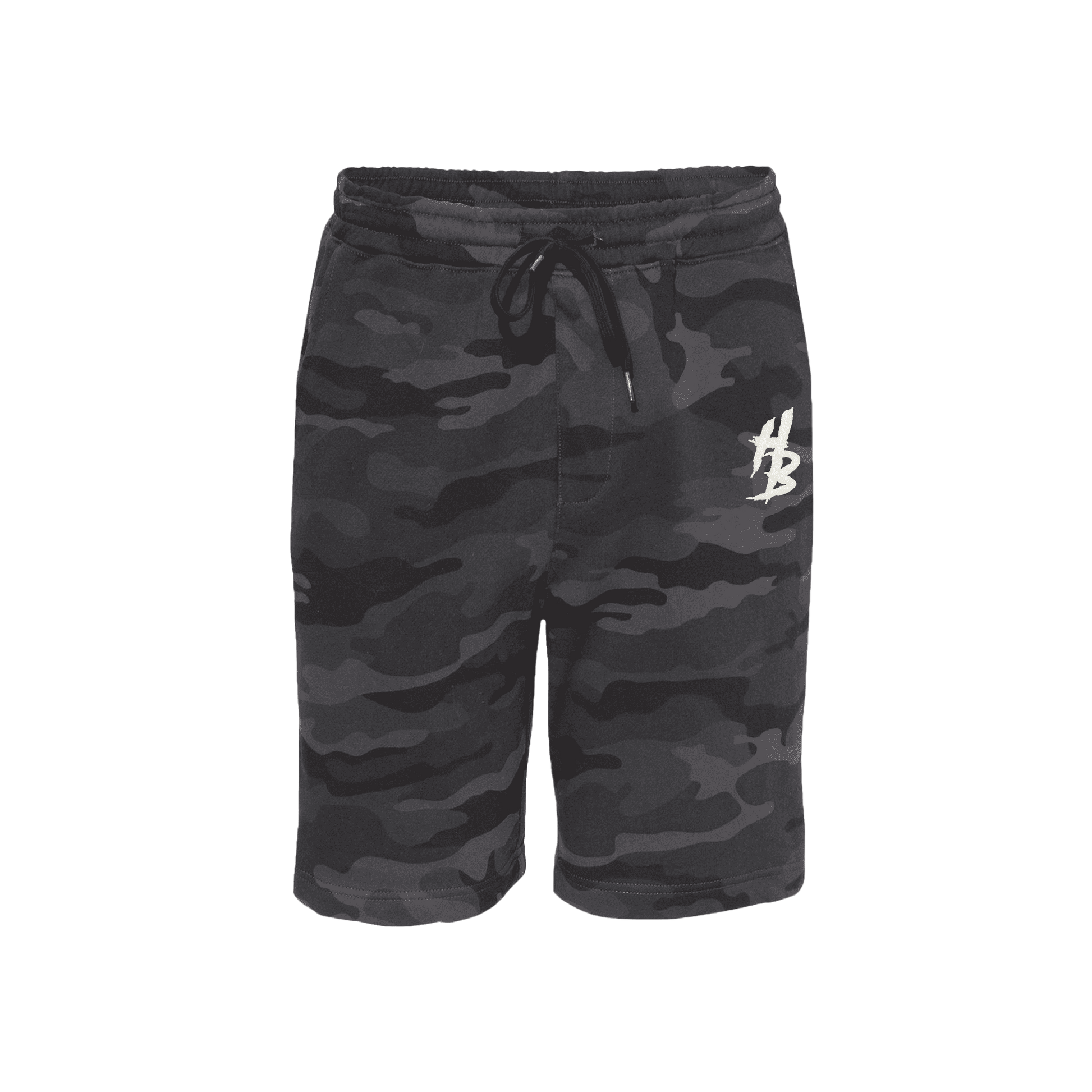 HB Black Camo Shorts - hdlm.brgnd