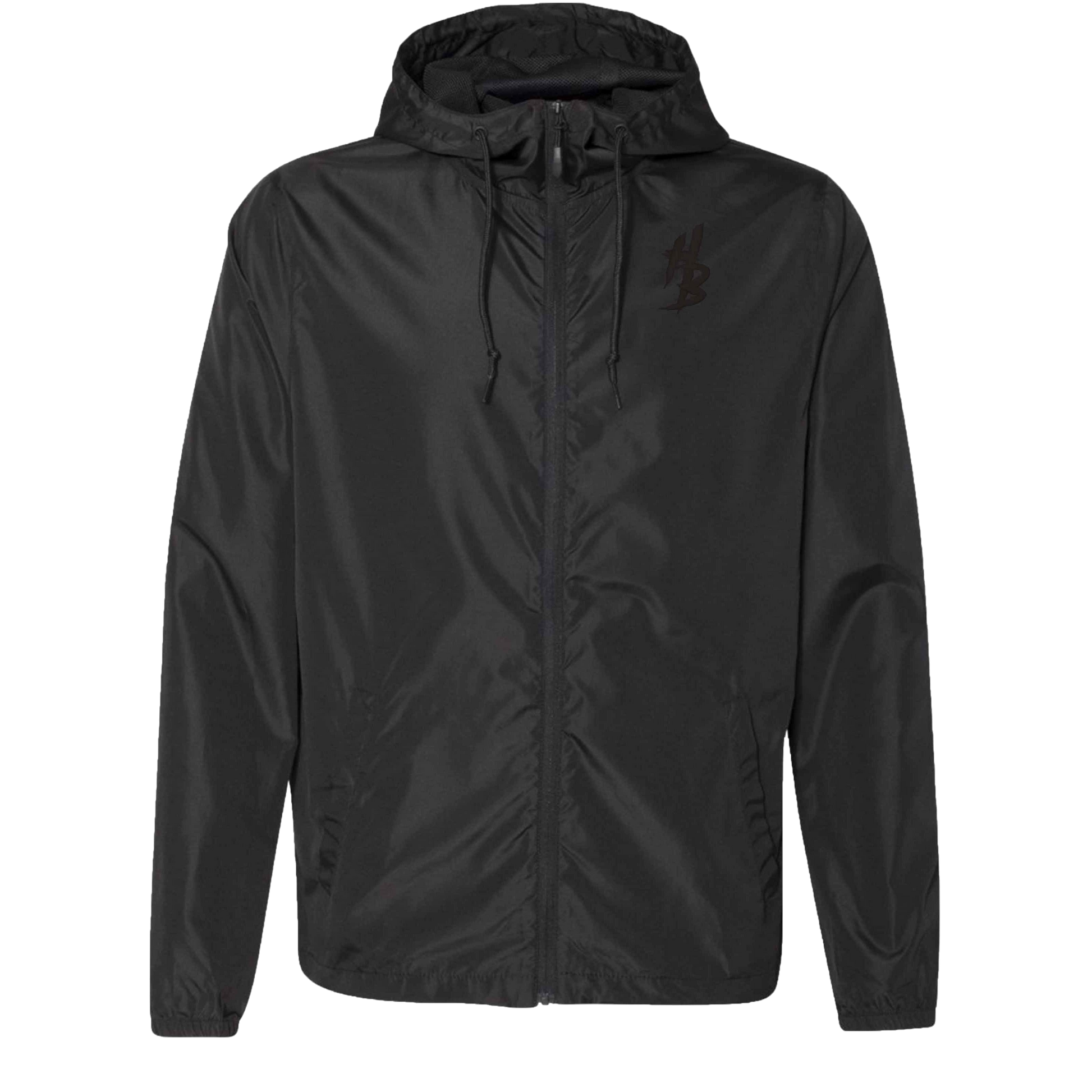 Black Lightweight Windbreaker - hdlm.brgnd