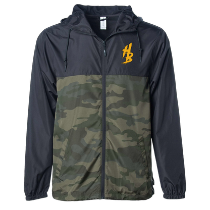 Black & Forest Camo Lightweight Windbreaker - hdlm.brgnd