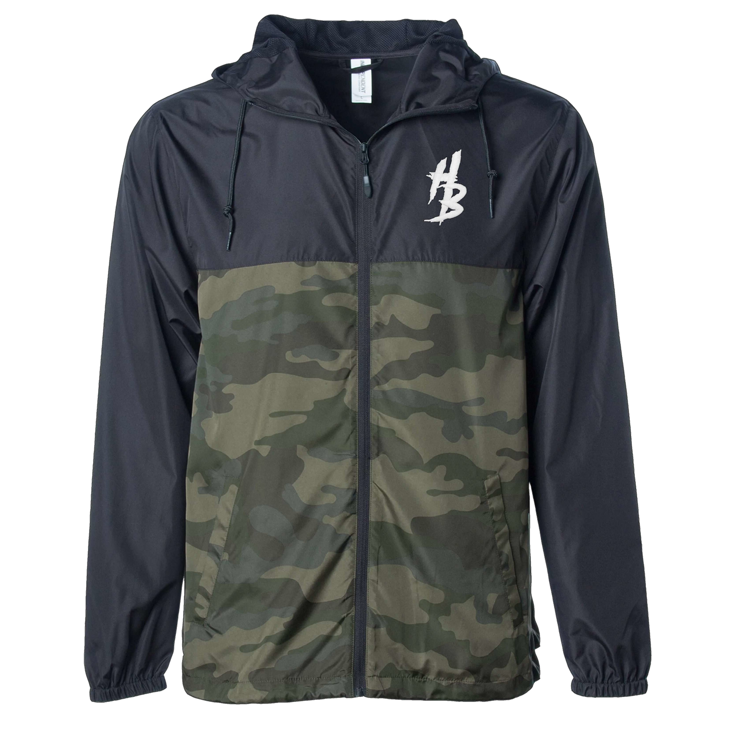 Black & Forest Camo Lightweight Windbreaker - hdlm.brgnd