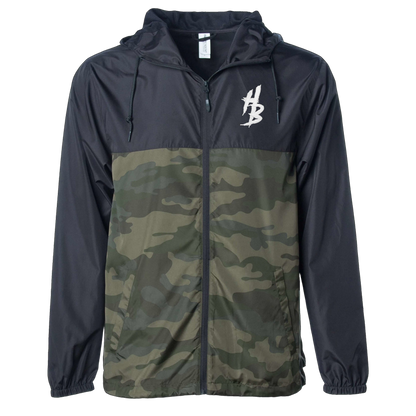 Black & Forest Camo Lightweight Windbreaker - hdlm.brgnd