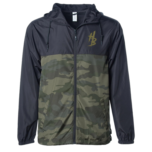 Black & Forest Camo Lightweight Windbreaker - hdlm.brgnd